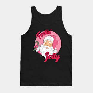 Feelin' Jolly Vintage Santa Claus Christmas Tank Top